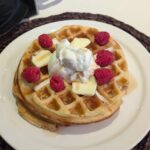 A plate of Belgian Waffles